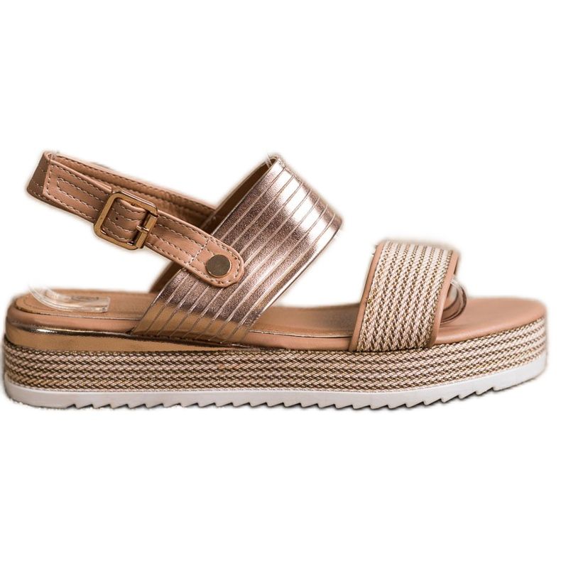 SHELOVET Sandalen auf der Plattform golden