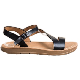 Cm Paris Lässige Sandalen mit Öko-Leder schwarz