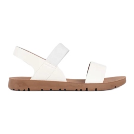 Cm Paris Klassische Sandalen mit Schnalle weiß