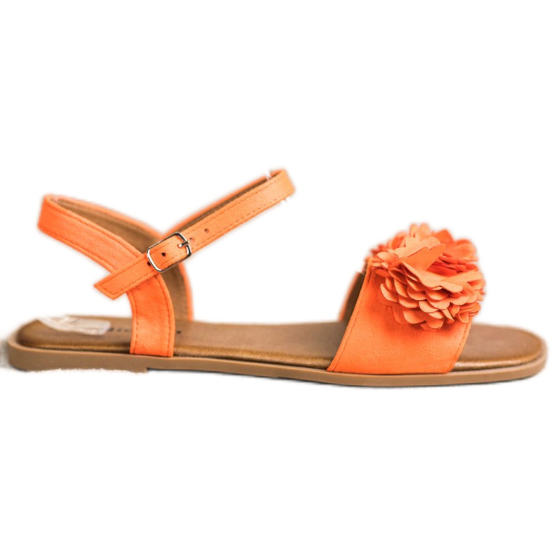 SHELOVET Modische orangefarbene Sandalen