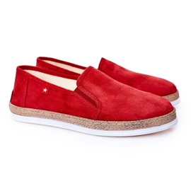 Herren Wildleder Espadrilles Big Star HH176007 Rot