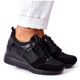 Sneakers mit Keilabsatz Vinceza 10606 Schwarz