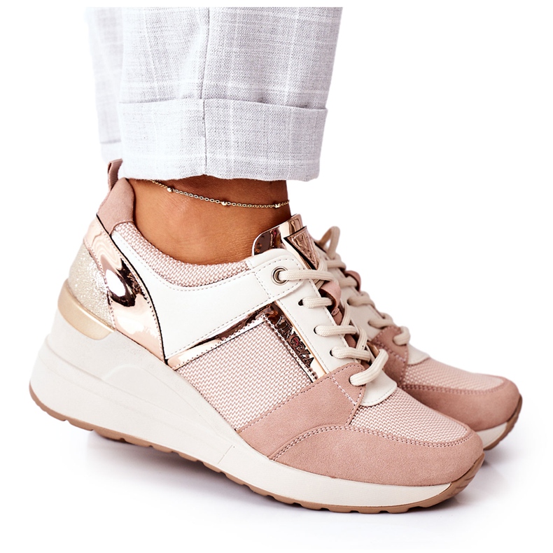 Sneakers mit Keilabsatz Vinceza 10606 Rosa