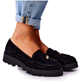 Lewski Shoes Wildleder-Loafer Lewski Schuhe 3053 Schwarz