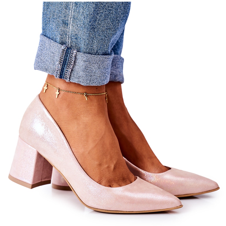 Lewski Shoes Satin Pumps mit Tiermuster Lewski Schuhe 2801 Pink rosa