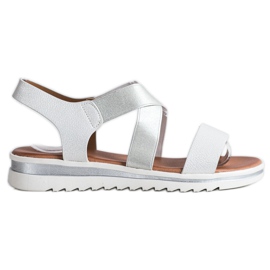 Best Shoes Slip-on-Sandalen mit Glitzer silber-