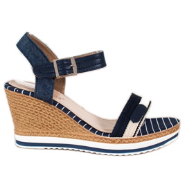 SHELOVET Keilsandalen marineblau