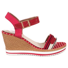 SHELOVET Keilsandalen rot