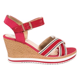 SHELOVET Keilsandalen rot