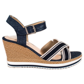 SHELOVET Keilsandalen navy blau