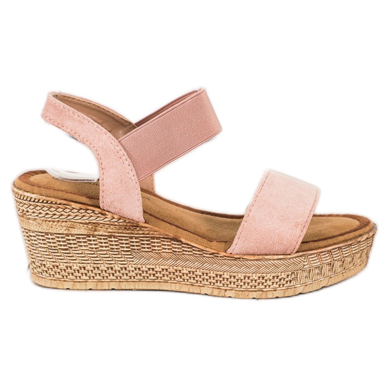 Queentina Sandalen aus hellem Wildleder rosa