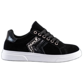 SHELOVET Wildleder Sneakers schwarz