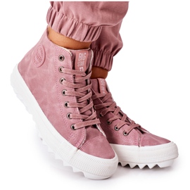 Damen Sneaker Big Star High Warm Pink EE274113 rosa