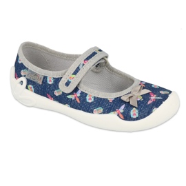 Befado Kinderschuhe 114Y445 navy blau grau