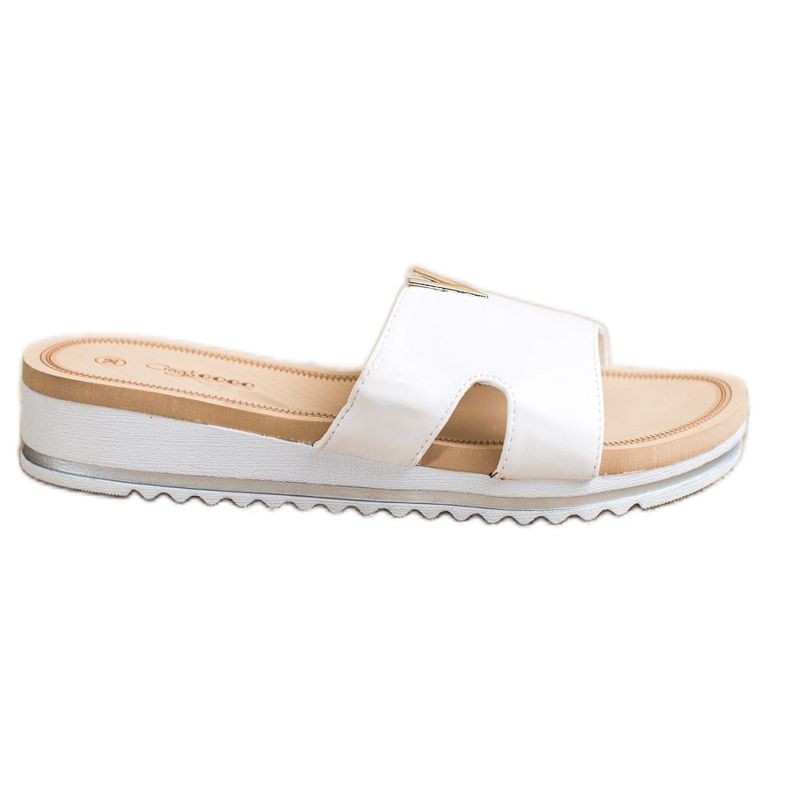 Groto Gogo Klassische bequeme Hausschuhe weiß