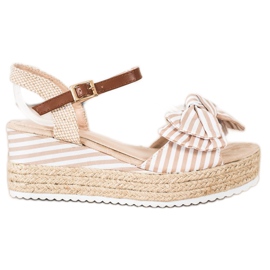 Sweet Shoes Espadrilles-Sandalen mit Streifen beige braun