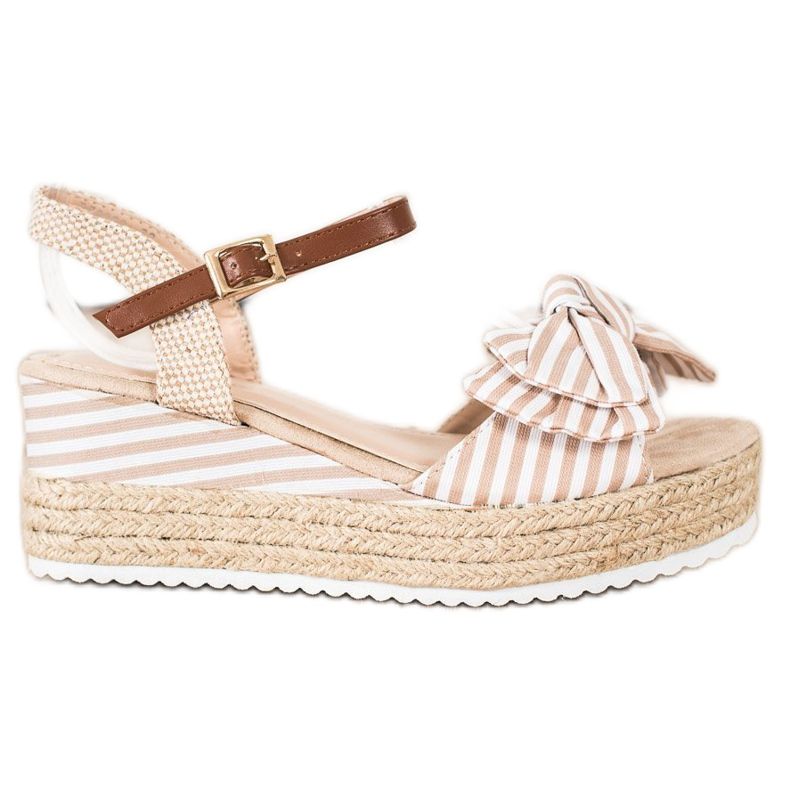 Sweet Shoes Espadrilles-Sandalen mit Streifen beige braun