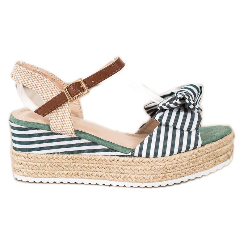 Sweet Shoes Espadrilles-Sandalen mit Streifen grün