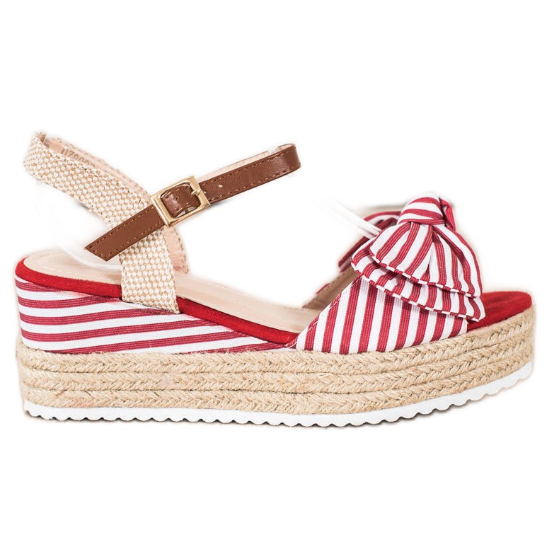 Sweet Shoes Espadrilles-Sandalen mit Streifen rot