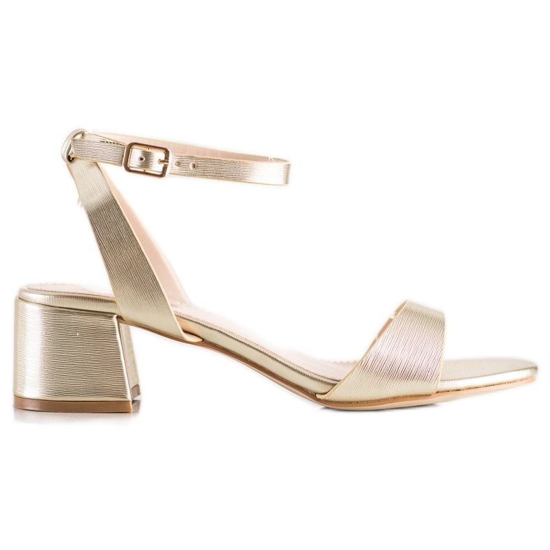 SHELOVET Elegante goldene Sandalen