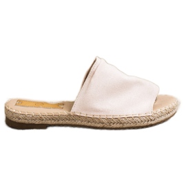 SHELOVET Klassische Hausschuhe aus Wildleder beige