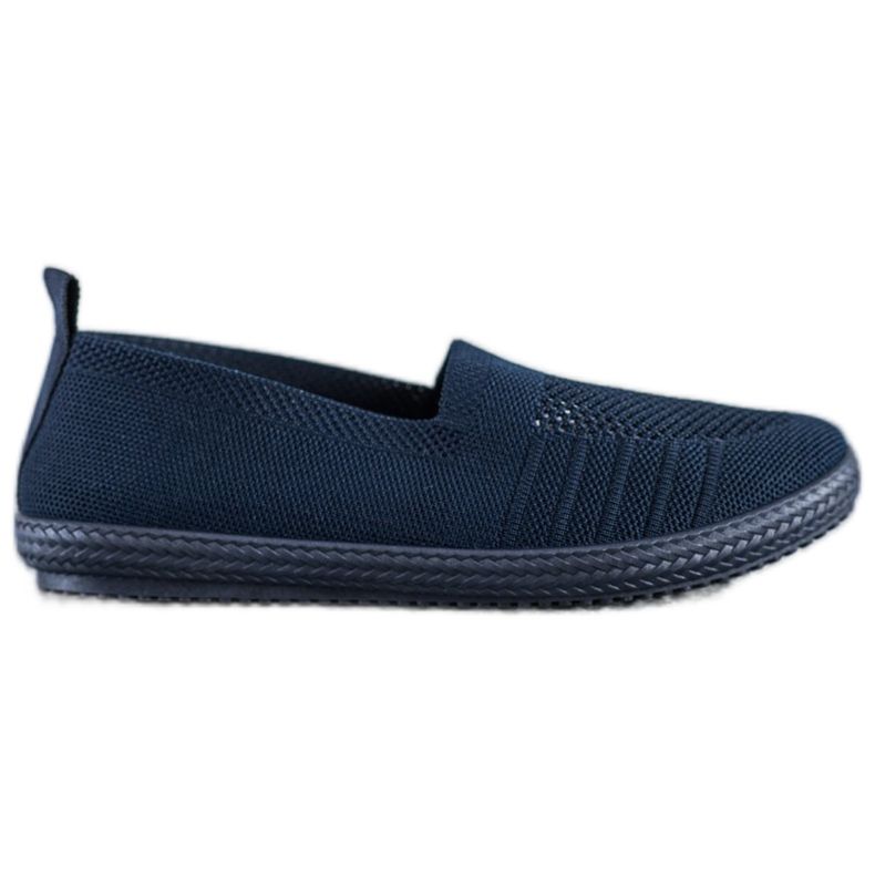 SHELOVET Durchbrochene Slipons navy blau