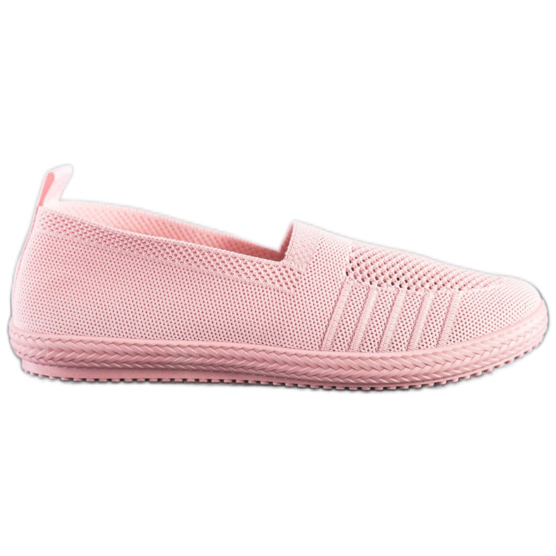 SHELOVET Durchbrochene Slipons rosa