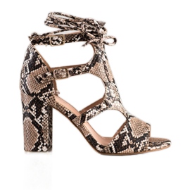 Bestelle Gebaute Sandalen mit Bindung beige braun