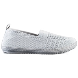 SHELOVET Durchbrochene Slipons grau
