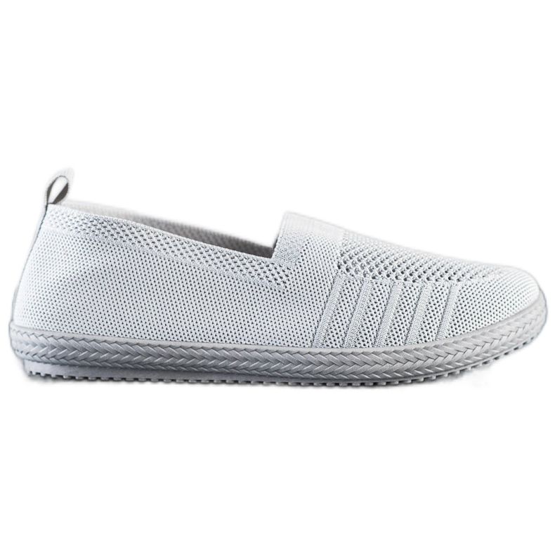 SHELOVET Durchbrochene Slipons grau
