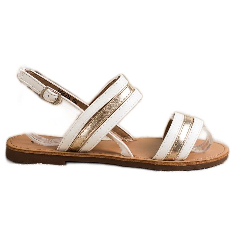 Cm Paris Flache Sandalen aus Öko-Leder weiß