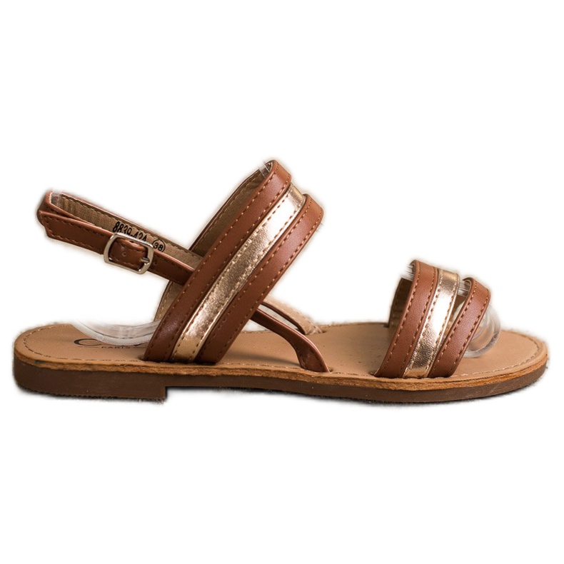 Cm Paris Flache Sandalen aus Öko-Leder braun