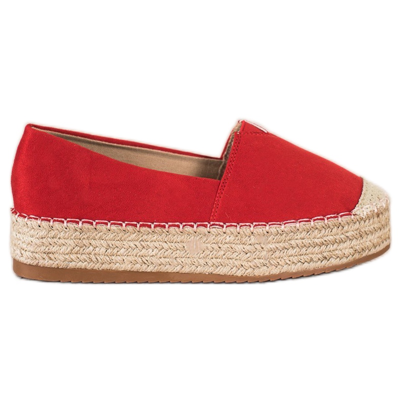 Primavera Espadrilles auf der Plattform rot