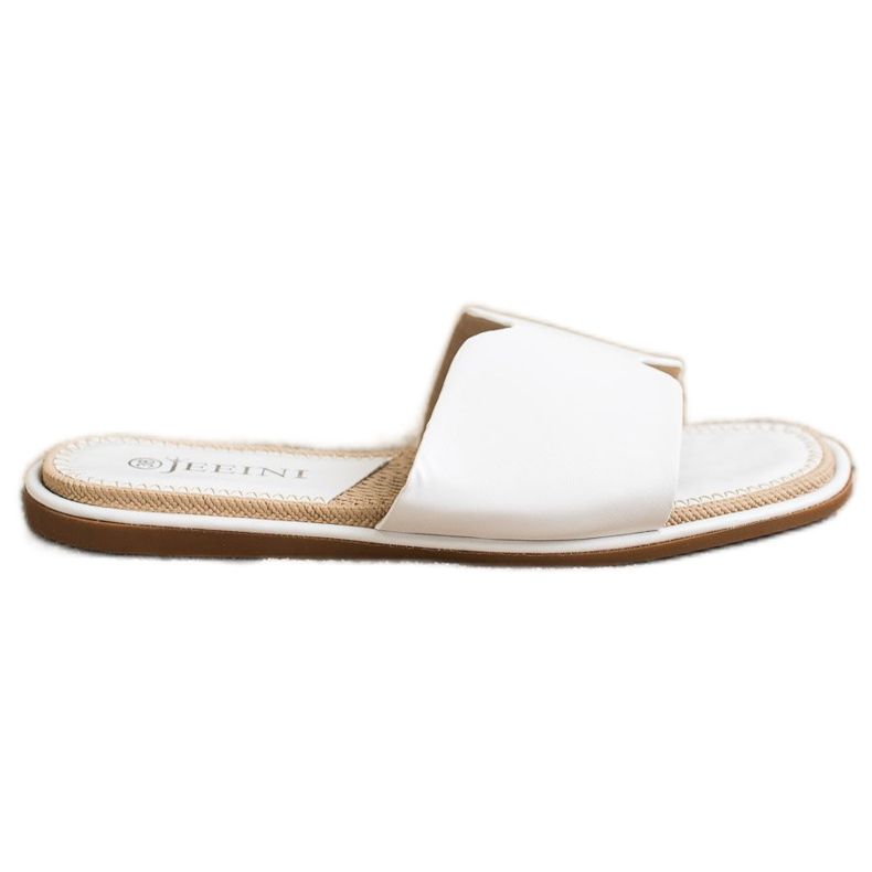 SHELOVET Elegante Hausschuhe aus Öko-Leder weiß