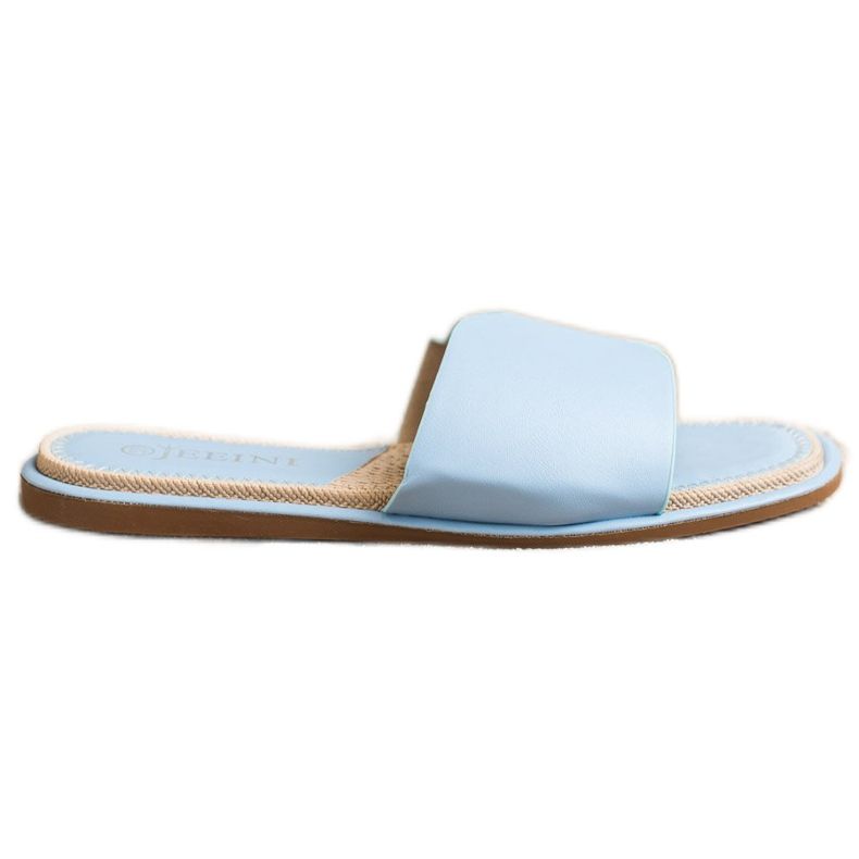 SHELOVET Elegante Hausschuhe aus Öko-Leder blau