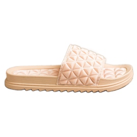 Renda Lässige beige Hausschuhe