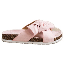 Ideal Shoes Modische Hausschuhe rosa