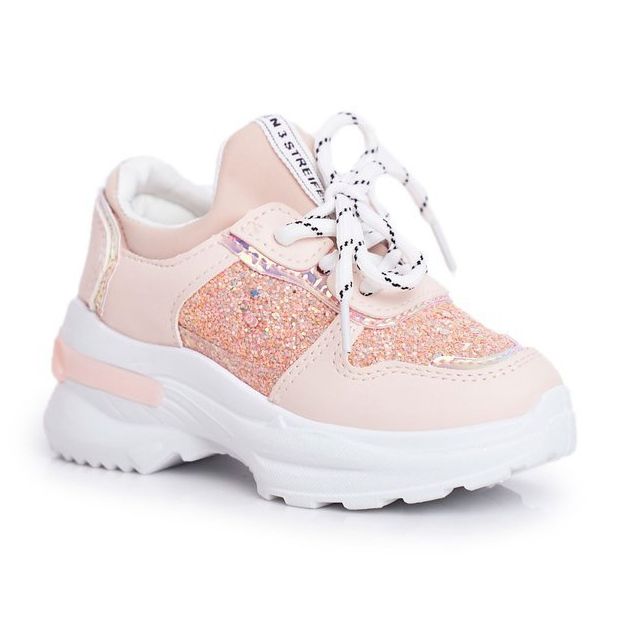 FRROCK Sportschuhe für Kinder mit Glitzerrosa Matylda