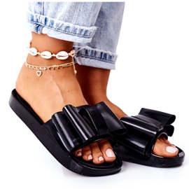 PS1 Hausschuhe aus Gummi mit Schleife Schwarz April