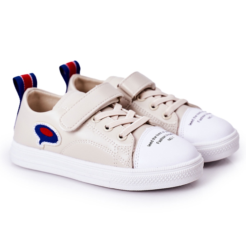 Apawwa Beige Sneakers mit Klettverschluss für Kinder