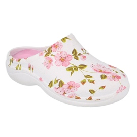 Befado Damenschuhe - Blume 1 weiß / rosa 154D101