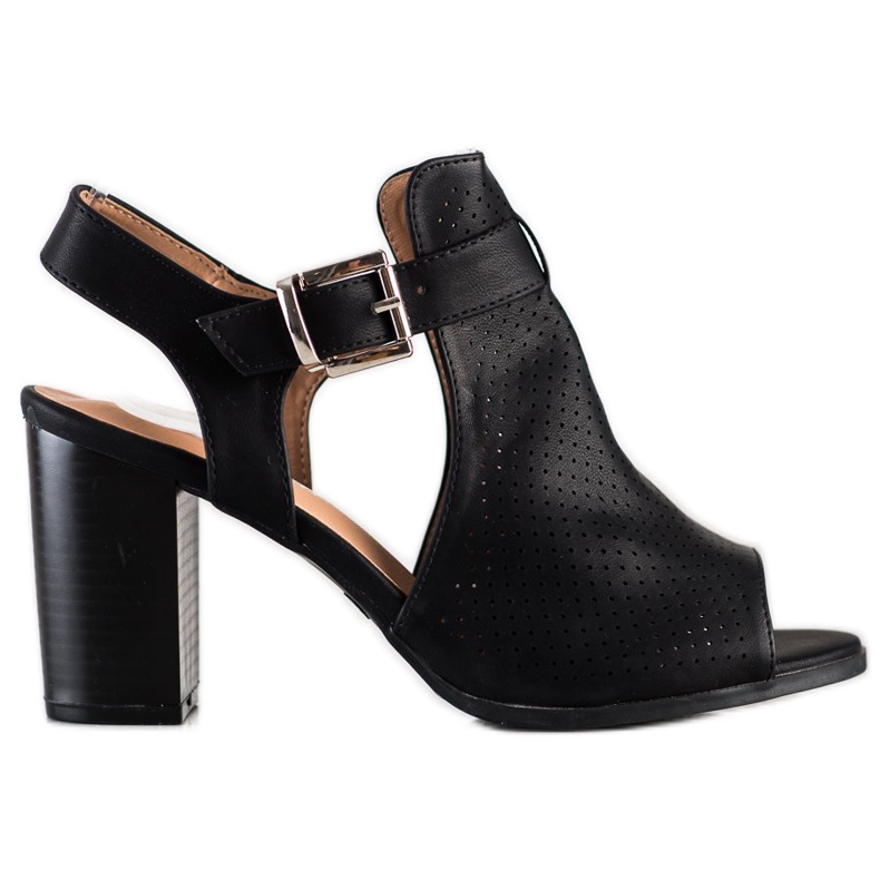 Renda Gebaute Sandalen mit Öko-Leder schwarz