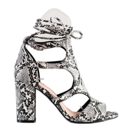 Bestelle Geschlossene Sandalen mit Bindung schwarz