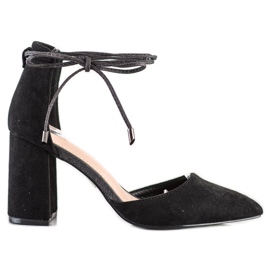 Bestelle Stylische Pumps mit Bindung schwarz