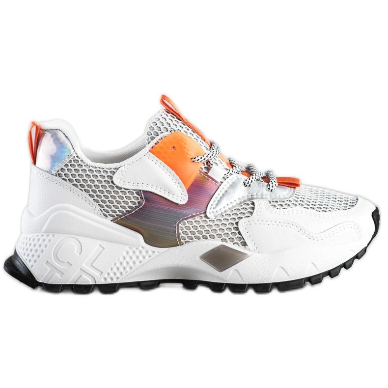 SHELOVET Fashion Sneakers mit Mesh weiß mehrfarbig