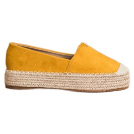Primavera Espadrilles auf der Plattform gelb