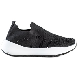 Renda Slip-on-Sneakers mit Kristallen schwarz