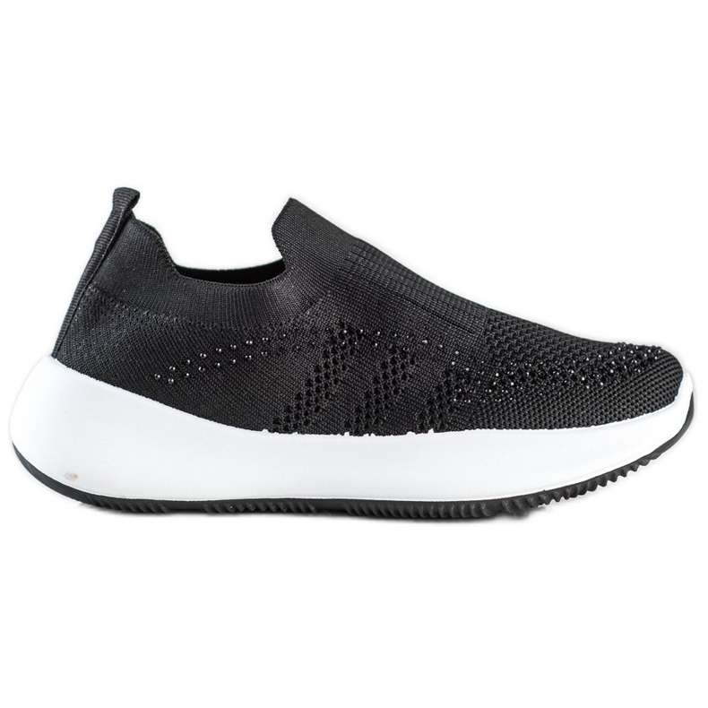 Renda Slip-on-Sneakers mit Kristallen schwarz