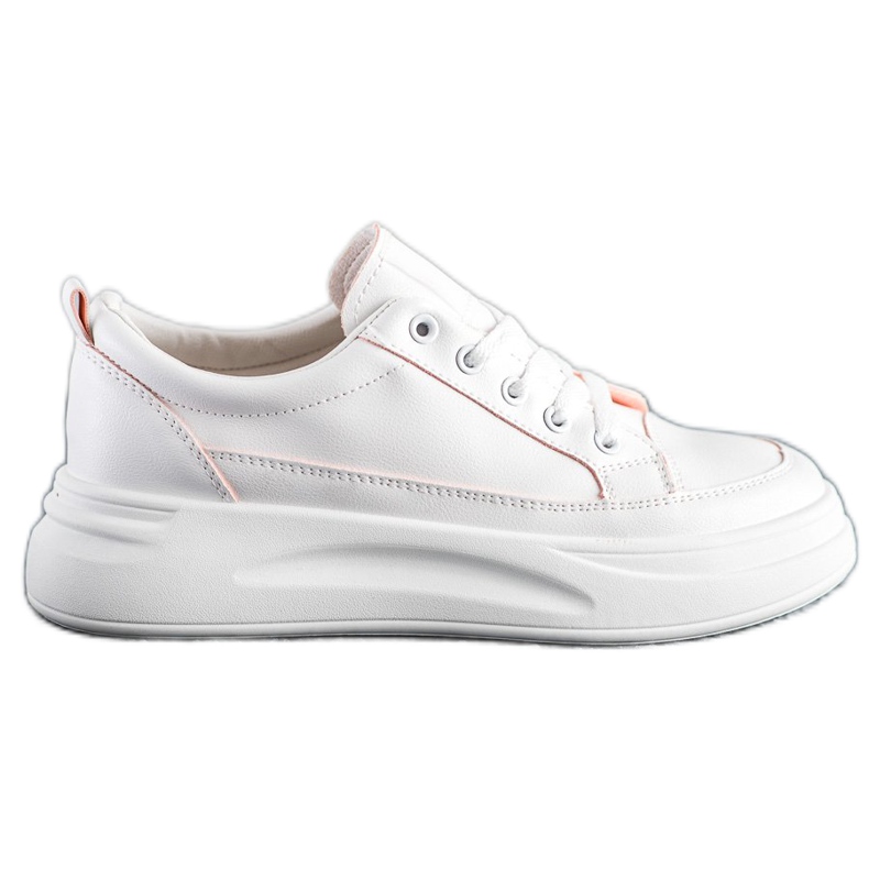 SHELOVET Fashion Sneakers auf der Plattform weiß