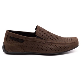 Polbut Herren Leder Loafer 2105P dunkelbraun